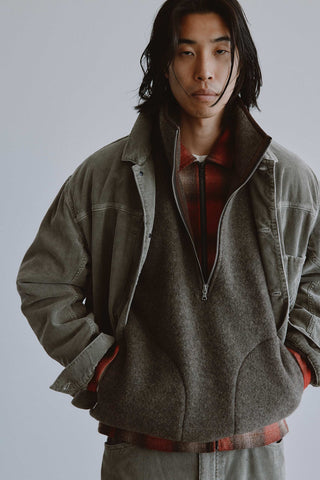 HAVEN Alpine 1/2 Zip Pullover - Melange Wool Earth, Fleece