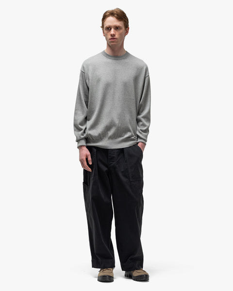 A.PRESSE Cotton Knit L/S T-Shirt Grey, Sweatshirts