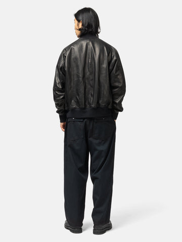 A.PRESSE Leather L2-B Flight Jacket Black, Leather Jackets