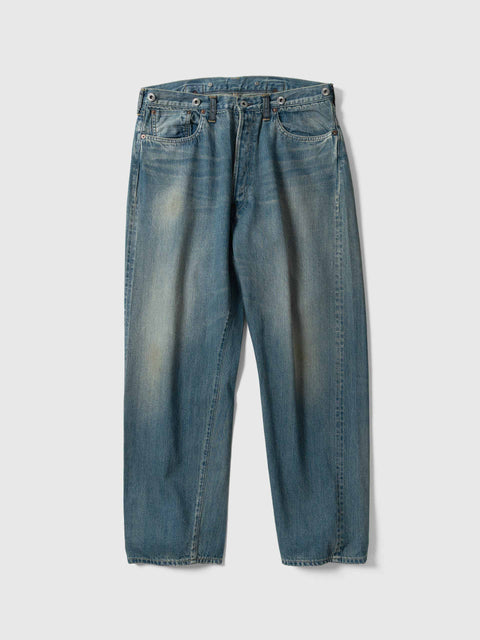 A.PRESSE No.22 Washed Wide Denim Pants Indigo, Jeans