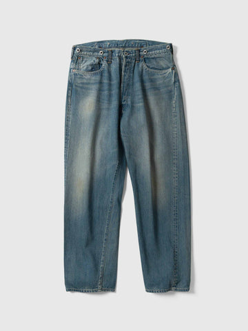A.PRESSE No.22 Washed Wide Denim Pants Indigo, Jeans