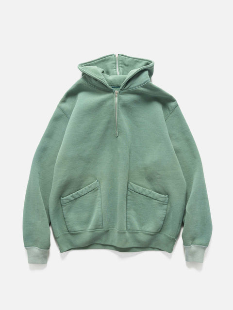 A.PRESSE Sailor Hood Half Zip Sweatshirt Green, Hoodies