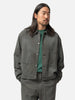 A.PRESSE Vintage Black Chambray Work Jacket Black, Jackets