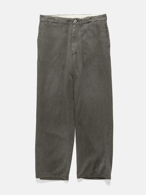 A.PRESSE Vintage Black Chambray Work Pants Black, Pants