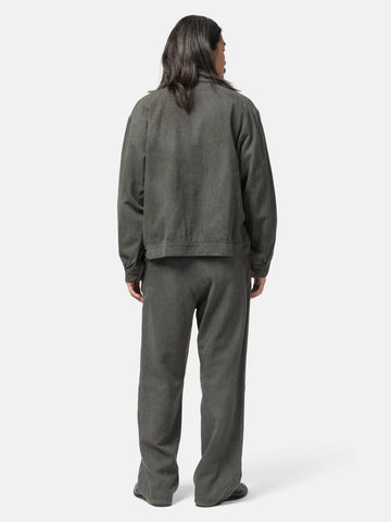 A.PRESSE Vintage Black Chambray Work Pants Black, Pants