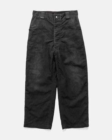 A.PRESSE Vintage Black Linen Trousers Black, Pants