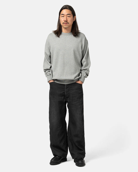 A.PRESSE Vintage Black Linen Trousers Black, Pants