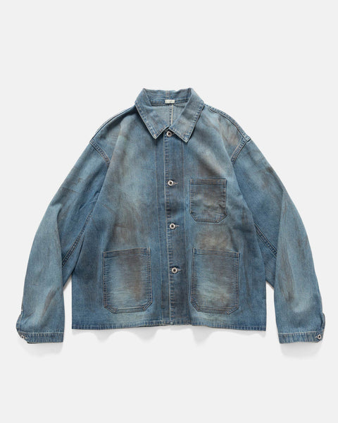 A.PRESSE Vintage Denim Coverall Jacket Indigo, Denim Jackets