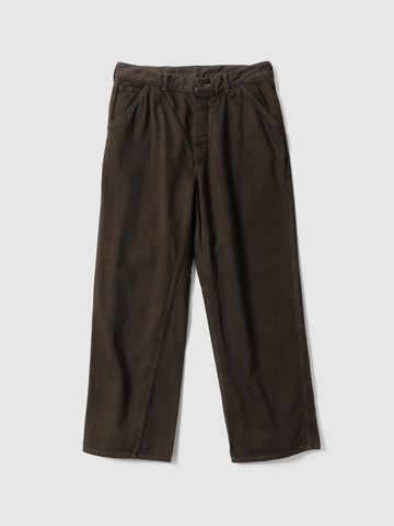 A.PRESSE Vintage Denim Work Pants Brown, Jeans