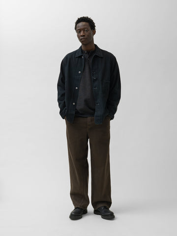 A.PRESSE Vintage Denim Work Pants Brown, Jeans