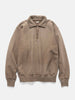 Flat shot of the A.PRESSE Vintage Half Zip Sweatshirt in Brown