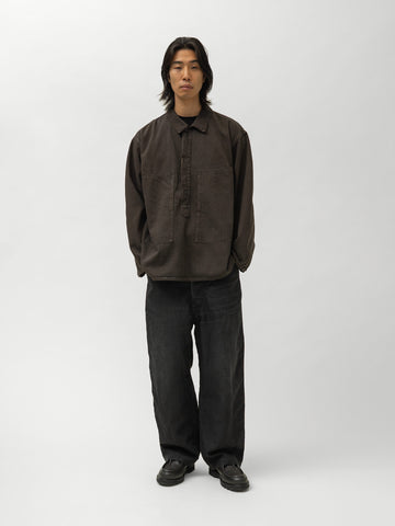 A.PRESSE Vintage M-35 Denim Pullover Jacket Brown, Shirts