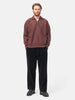 A.PRESSE Wool Corduroy Wide Tapered Trousers Black, Pants