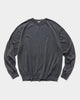 A.PRESSE Wool Cotton High Gauge Crew Neck Sweater Gray, Sweatshirts