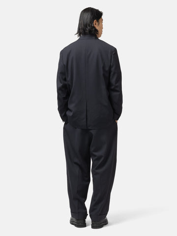 A.PRESSE Slub Wool Jacket Navy, Jackets
