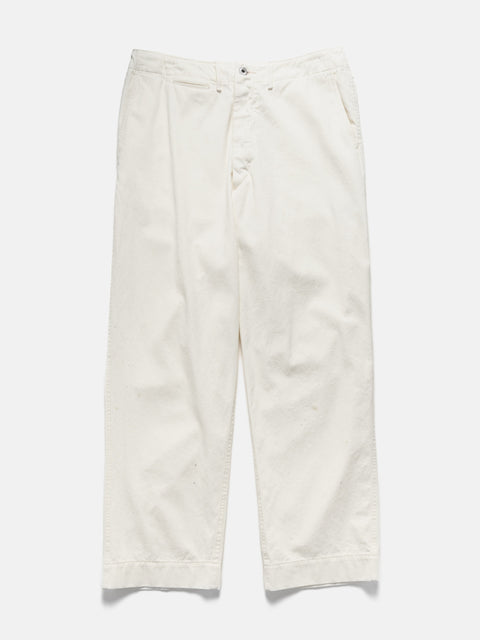 A.PRESSE Vintage Chino Trousers Natural, Pants
