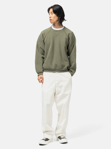 A.PRESSE Vintage Double V Sweatshirt Olive, Sweatshirts