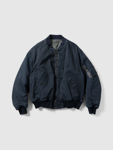 A.PRESSE Vintage Silk B-15C Flight Jacket Navy/Gray, Jackets