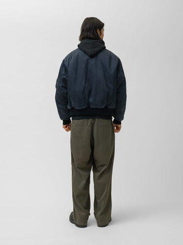 A.PRESSE Vintage Silk B-15C Flight Jacket Navy/Gray, Jackets