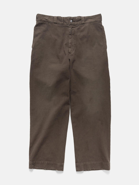A.PRESSE Vintage Twill Work Pants Brown, Pants