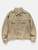 A.PRESSE Washed Silk Cotton Pique 3rd Type Jacket Beige, Denim Jackets