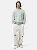 ANCELLM Damage Wide 5P Denim Pants White, Jeans