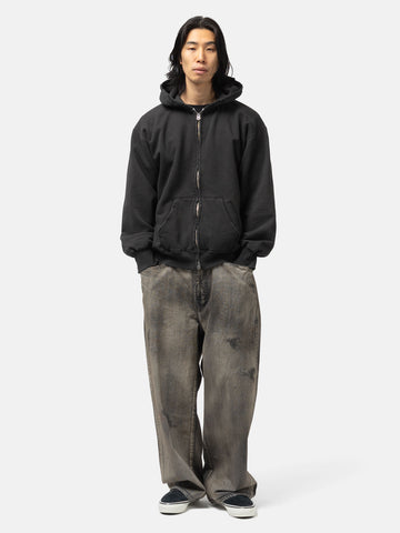 ANCELLM #6 Denim Wide Slacks B Black, Jeans