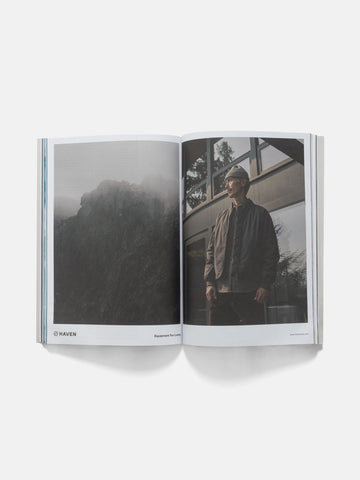 Close-up of the open APR Mag v0.1 with Editorial focus, photographed in studio.