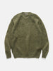 AURALEE Brushed Super Kid Mohair Knit P/O Olive, Sweaters