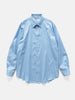 AURALEE Cotton Silk Stripe Shirt Sax Blue Stripe, Shirts