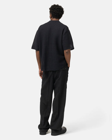 AURALEE Light Cotton Wool Viyella Cargo Pants Black, Pants