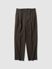 AURALEE Light Wool Max Gabardine Two-Tuck Slacks Dark Brown, Pants