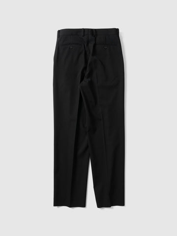 AURALEE Light Wool Max Gabardine Two-Tuck Slacks Top Black, Pants