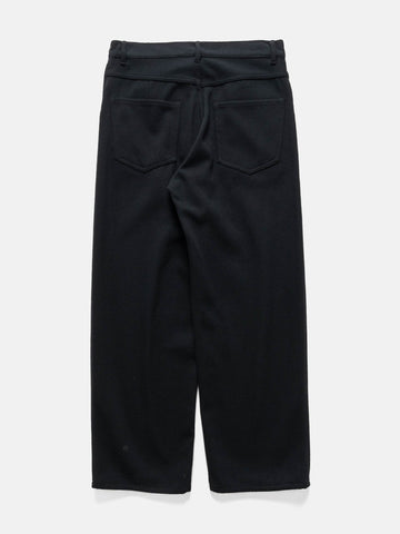 AURALEE Silk Nep Denim 5P Wide Pants Black, Pants