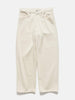 AURALEE Silk Nep Denim 5P Wide Pants Ivory White, Pants