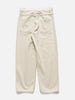 AURALEE Silk Nep Denim 5P Wide Pants Ivory White, Pants