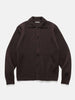 AURALEE Super Fine Wool Rib Knit Shirt Cardigan Top Brown, Cardigans