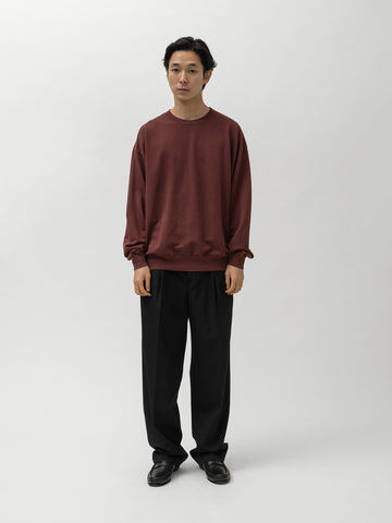 AURALEE Super High Gauge Sweat P/O Burgundy, Sweatshirts