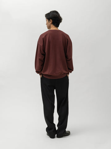 AURALEE Super High Gauge Sweat P/O Burgundy, Sweatshirts
