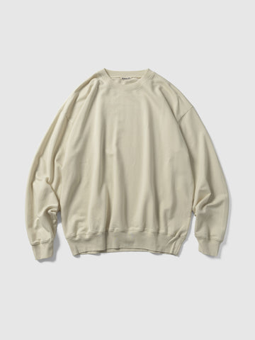 AURALEE Super High Gauge Sweat P/O Ivory White, Sweatshirts