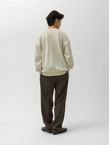 AURALEE Super High Gauge Sweat P/O Ivory White, Sweatshirts