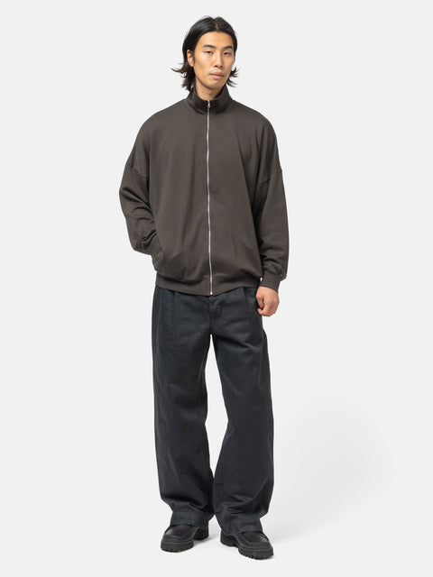 AURALEE Super High Gauge Sweat Zip Blouson Dark Brown, Sweatshirts