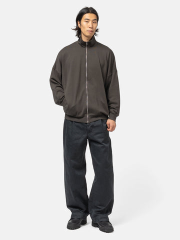 AURALEE Super High Gauge Sweat Zip Blouson Dark Brown, Sweatshirts