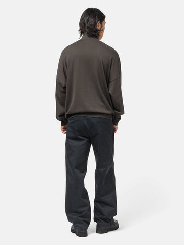 AURALEE Super High Gauge Sweat Zip Blouson Dark Brown, Sweatshirts