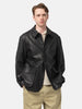 AURALEE Textured Lamb Leather Blouson Black, Leather Jackets