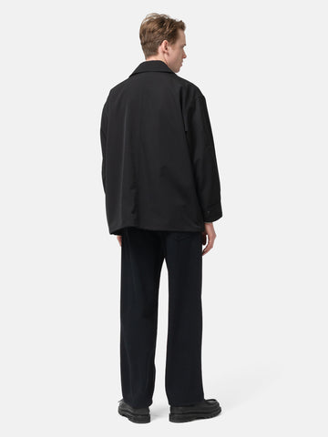 AURALEE Wool Max Canvas Blouson Black, Jackets