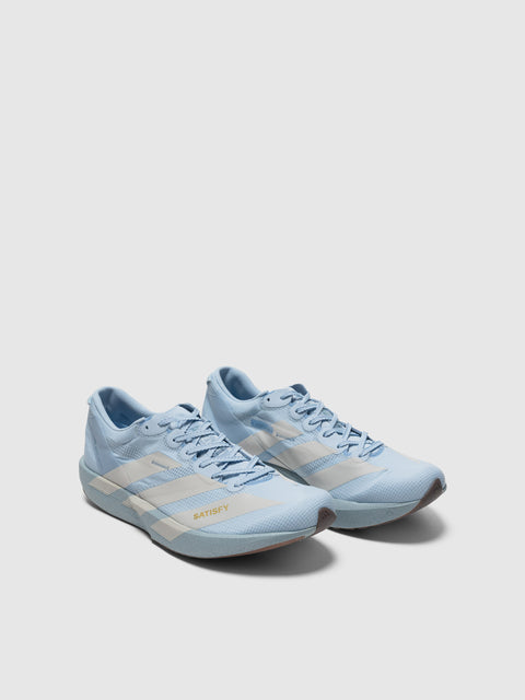 adidas x SATISFY ADIZERO ADIOS Easy Blue/Pearl Metallic, Sneakers