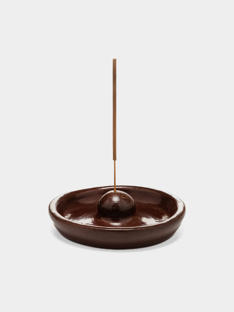 Apapacho World Incense Holder Clay & Beeswax Rojo, Home Goods