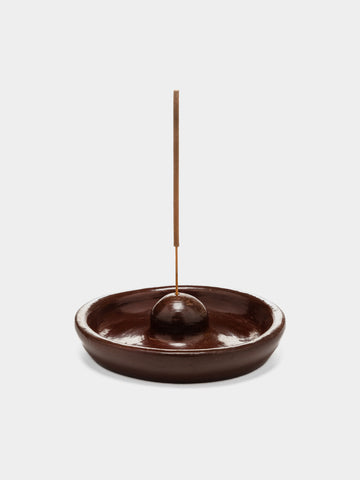 Apapacho World Incense Holder Clay & Beeswax Rojo, Home Goods