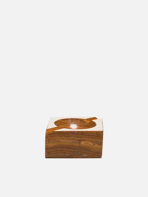 Apapacho World Mini Ashtray Onyx & Marble Brown, Home Goods
